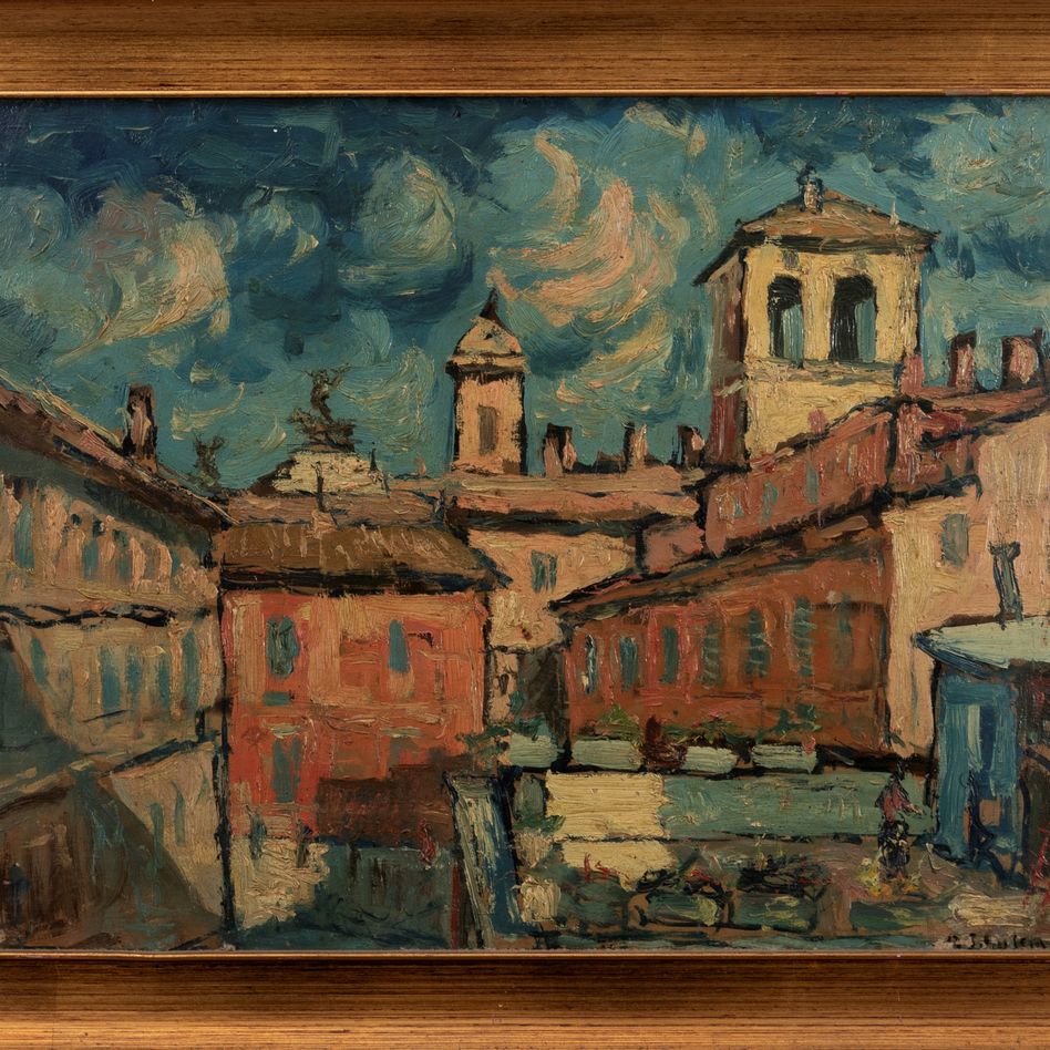 Achille Sdruscia - Roma, i Tetti del Rione Campitelli