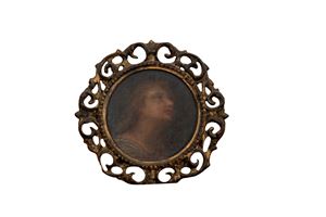 Scuola italiana, secolo XVII - Face of Santa