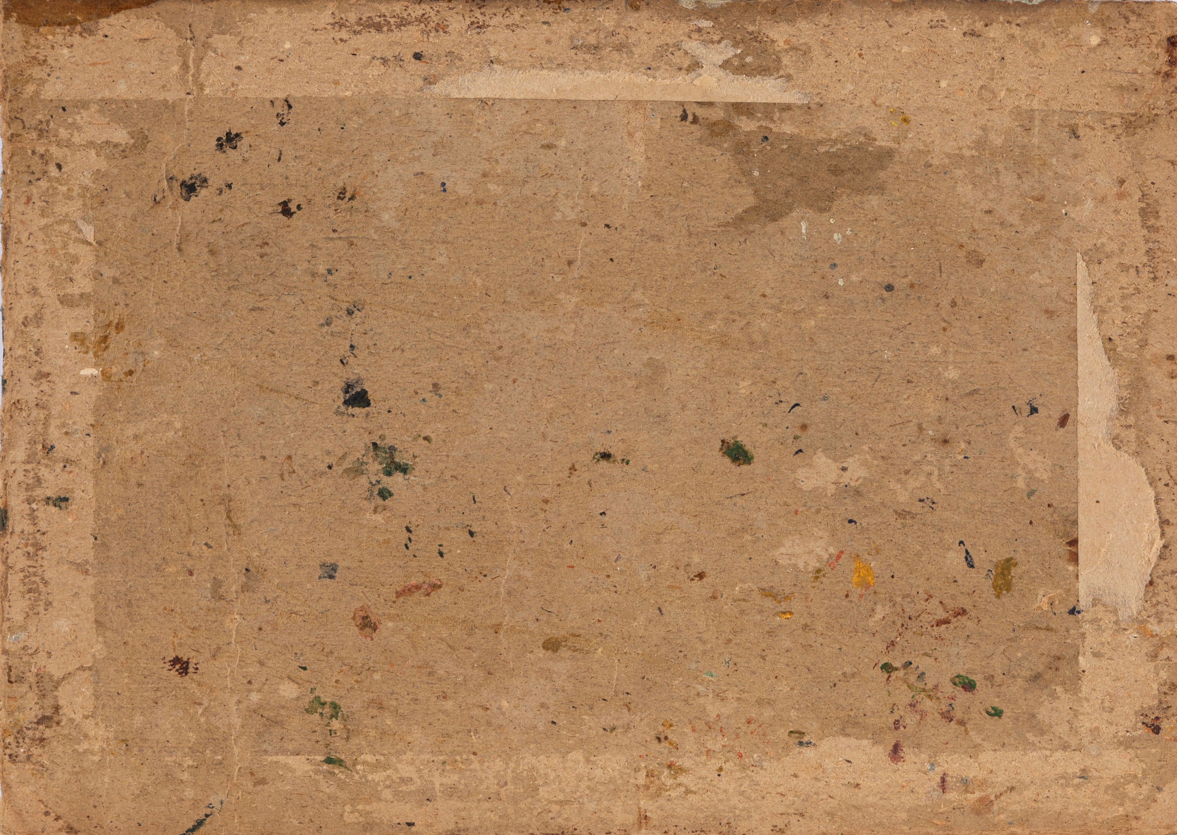 Mario Pobbiati - Paesaggio con figura, olio su cartone telato