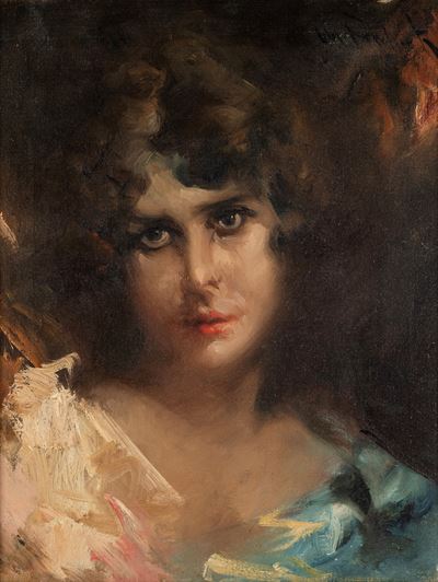 Ritratto femminile, olio su tela