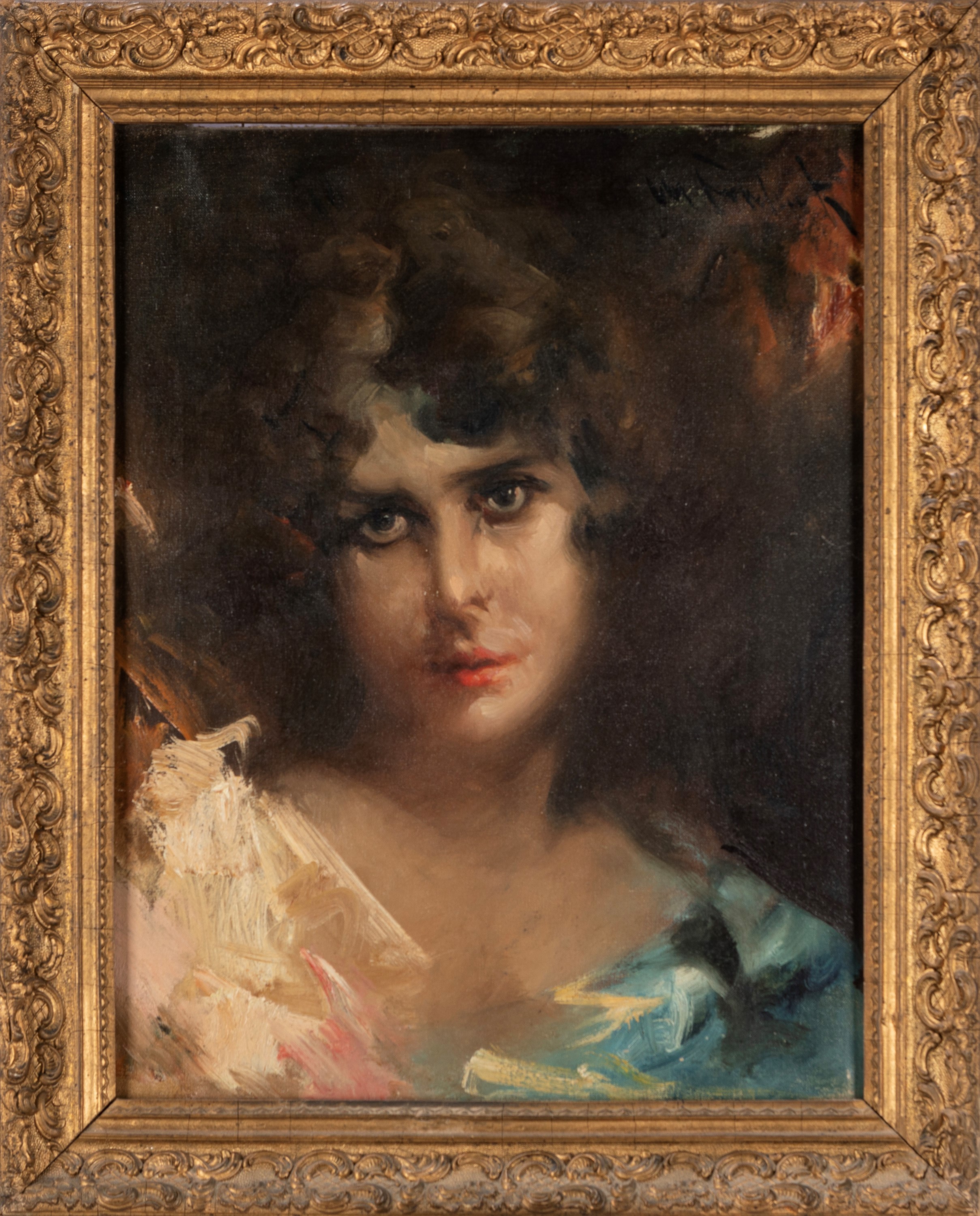 Mario Pobbiati - Ritratto femminile, olio su tela