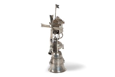 Campanello in Argento, Olanda Secolo XIX (coppa del Mulino a Vento)