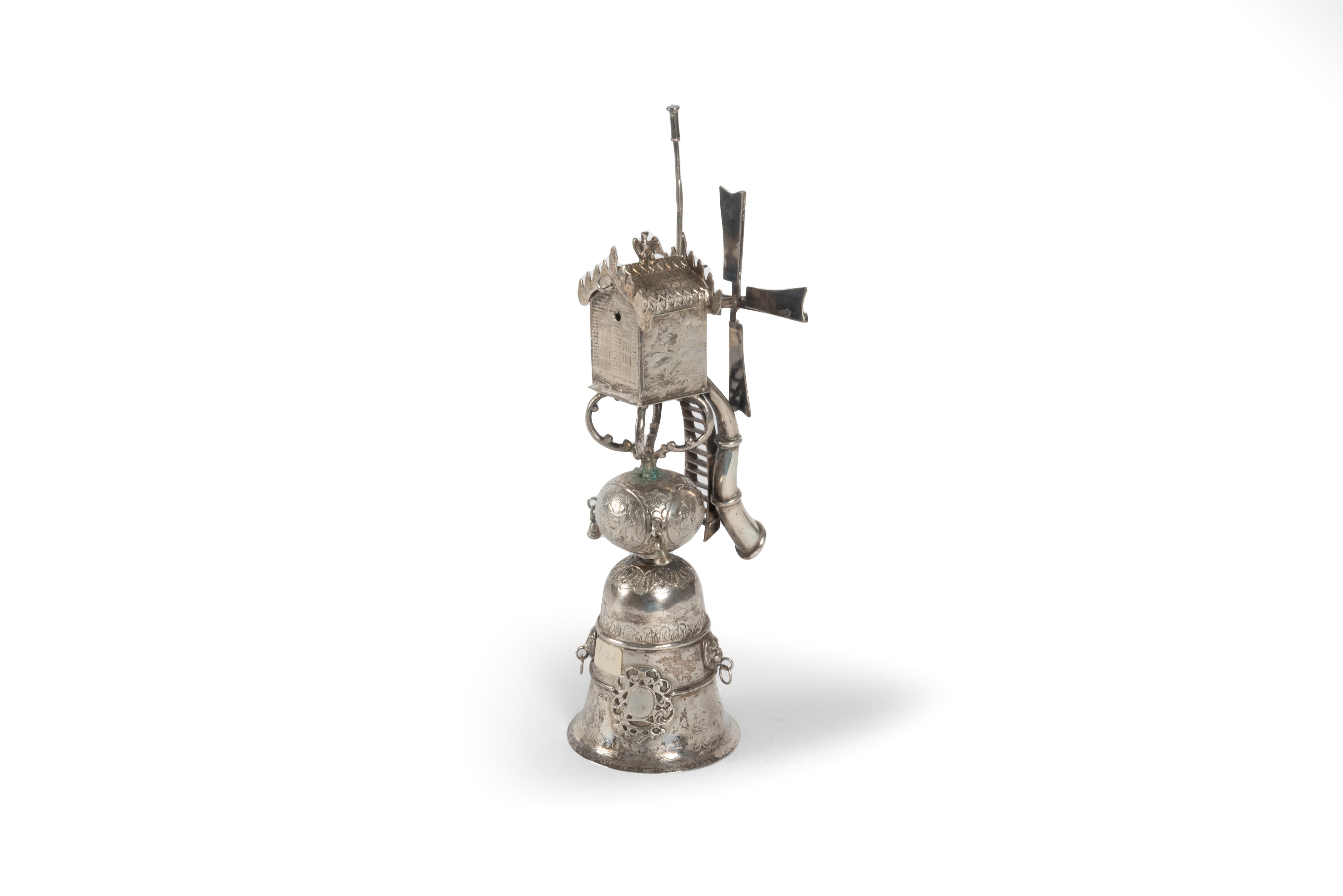 Campanello in Argento, Olanda Secolo XIX (coppa del Mulino a Vento)