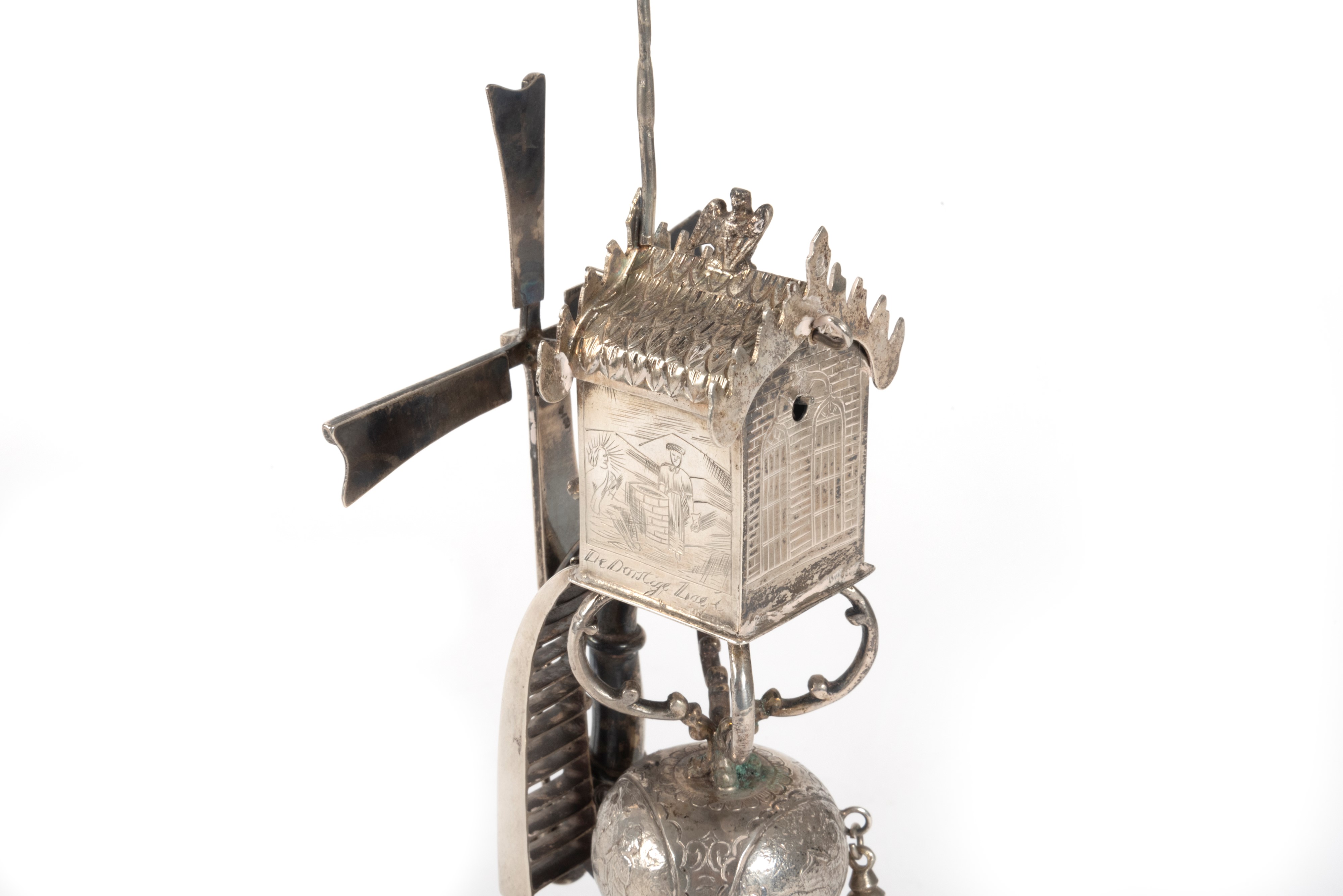 Campanello in Argento, Olanda Secolo XIX (coppa del Mulino a Vento)