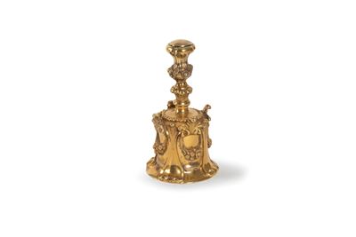 Campanello in Argento Dorato, Belgio Metà Secolo XIX