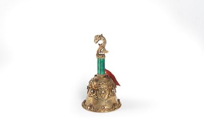 Campanello in Argento Dorato, Probabilmente Austria Fine Secolo XIX
