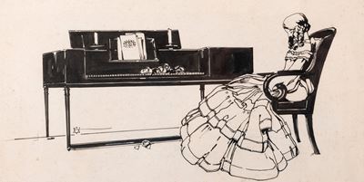 Bozzetto Originale per la Rivista Musicale "harmonia", 1913