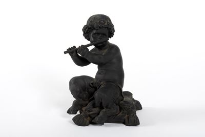 Scultura in Bronzo Raffigurante Faunetto che Suona il Flauto, Secolo XX
