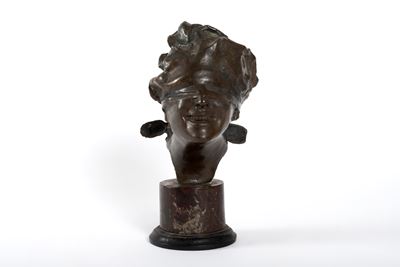 Scultura in Bronzo Raffigurante la Dea Fortuna, Secolo XX