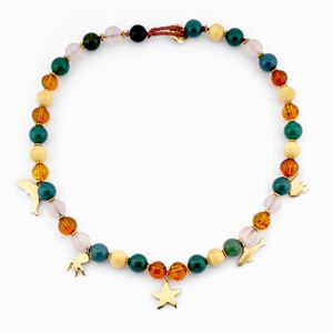Collana con agate e oro