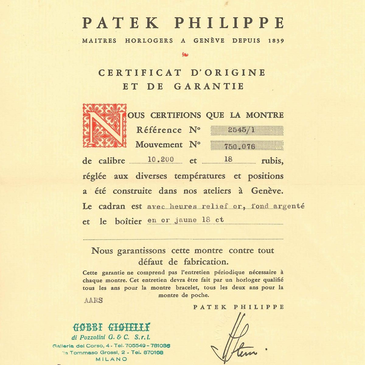 Patek Philippe - 2545, Anni 70