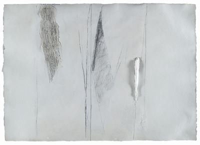 La Notte delle Geometrie Naturali II (bozzetto), tecnica mista su carta applicata su cartone, 200...