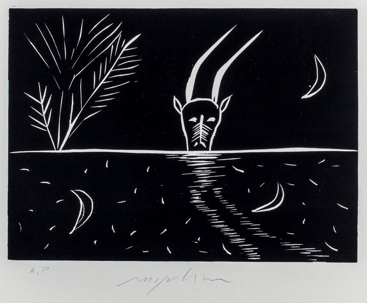 Mimmo Paladino - I segni dello zodiaco - 12 linoleografie, es. P.A.