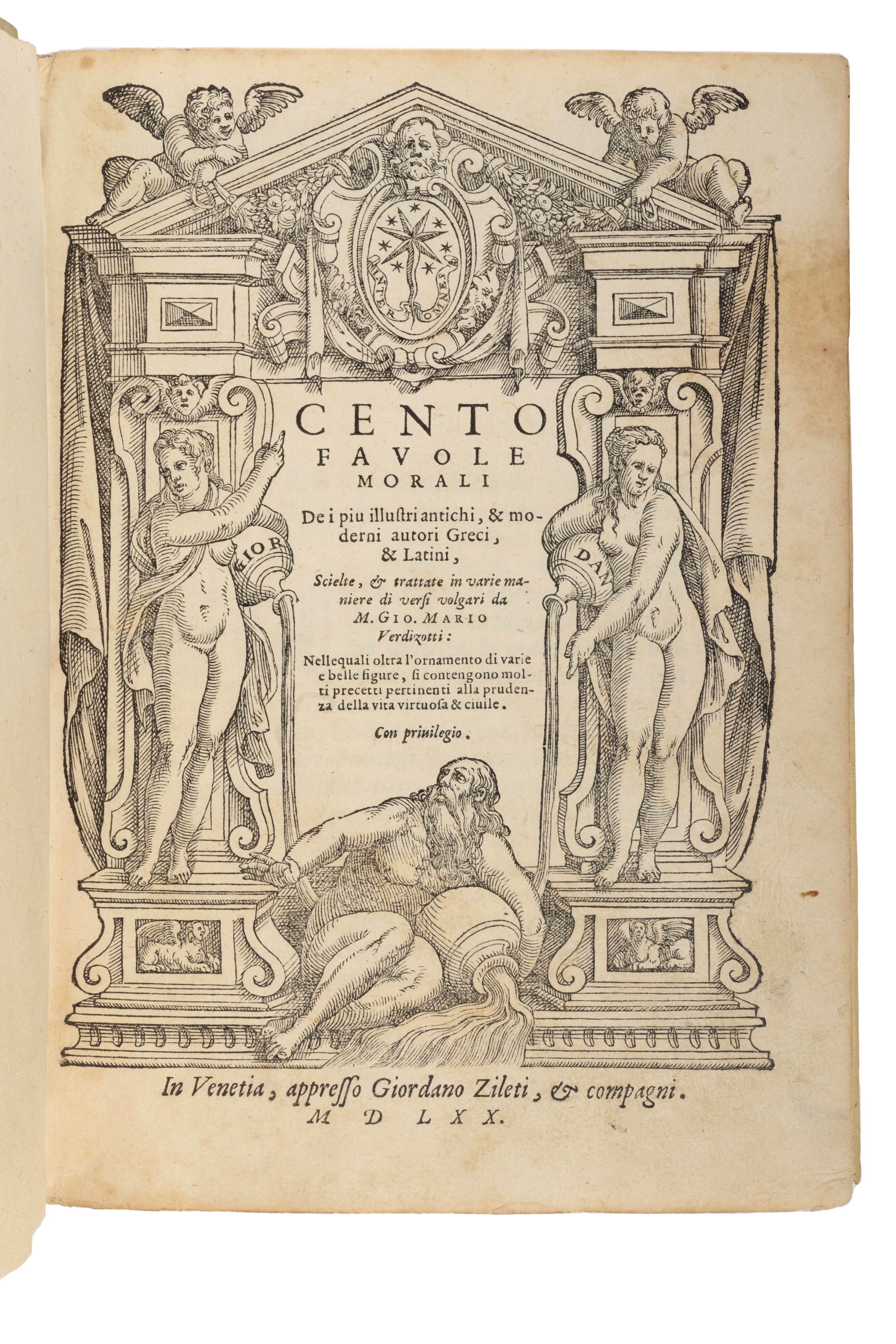 Verdizzotti, Giovanni Mario. - Verdizzotti, Cento favole morali de i più illustri antichi e moder...