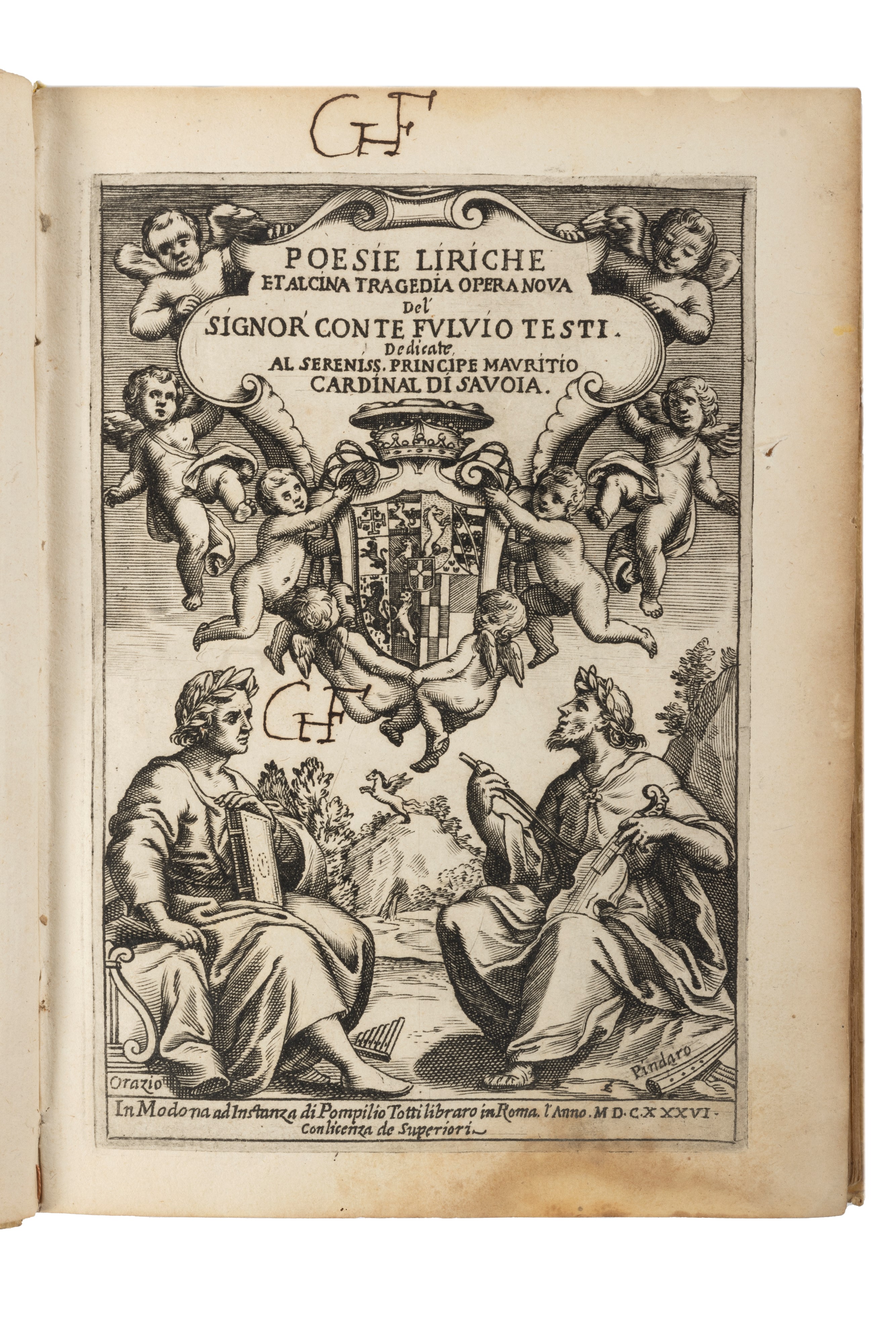 Fulvio Testi - Poesie liriche et Alcina tragedia opera nuova, edizione originale, 1636