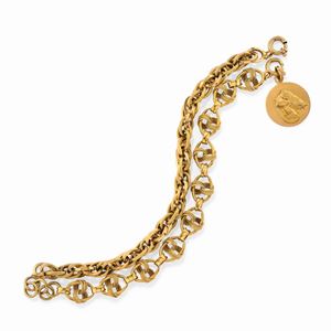 Two 18k yellow gold bracelets, circa 1950