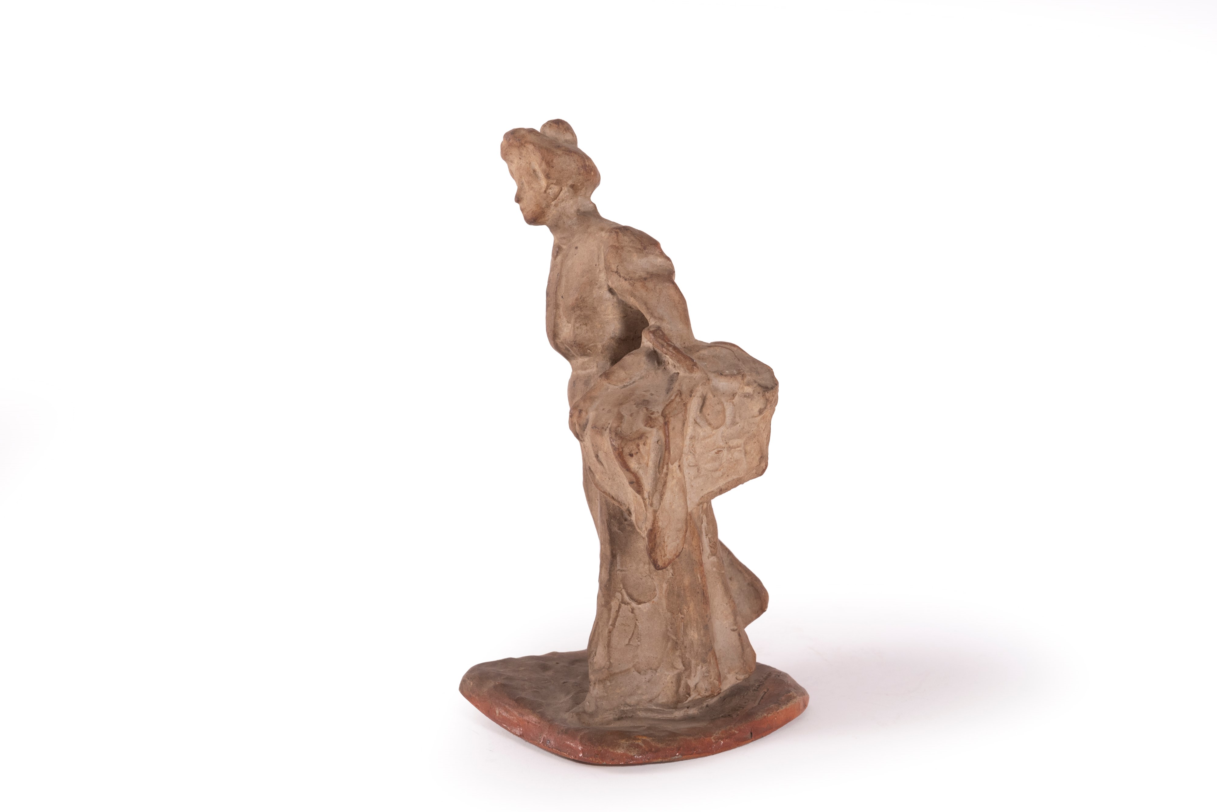 Statuina in Terracotta Raffigurante Figura Femminile, Fine Secolo XIX
