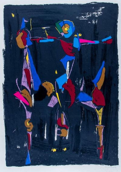 Bunter Reiter I, litografia a colori