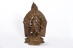 An ancient bronze Bodhisattva, Himalayan Nepal-Tibet area