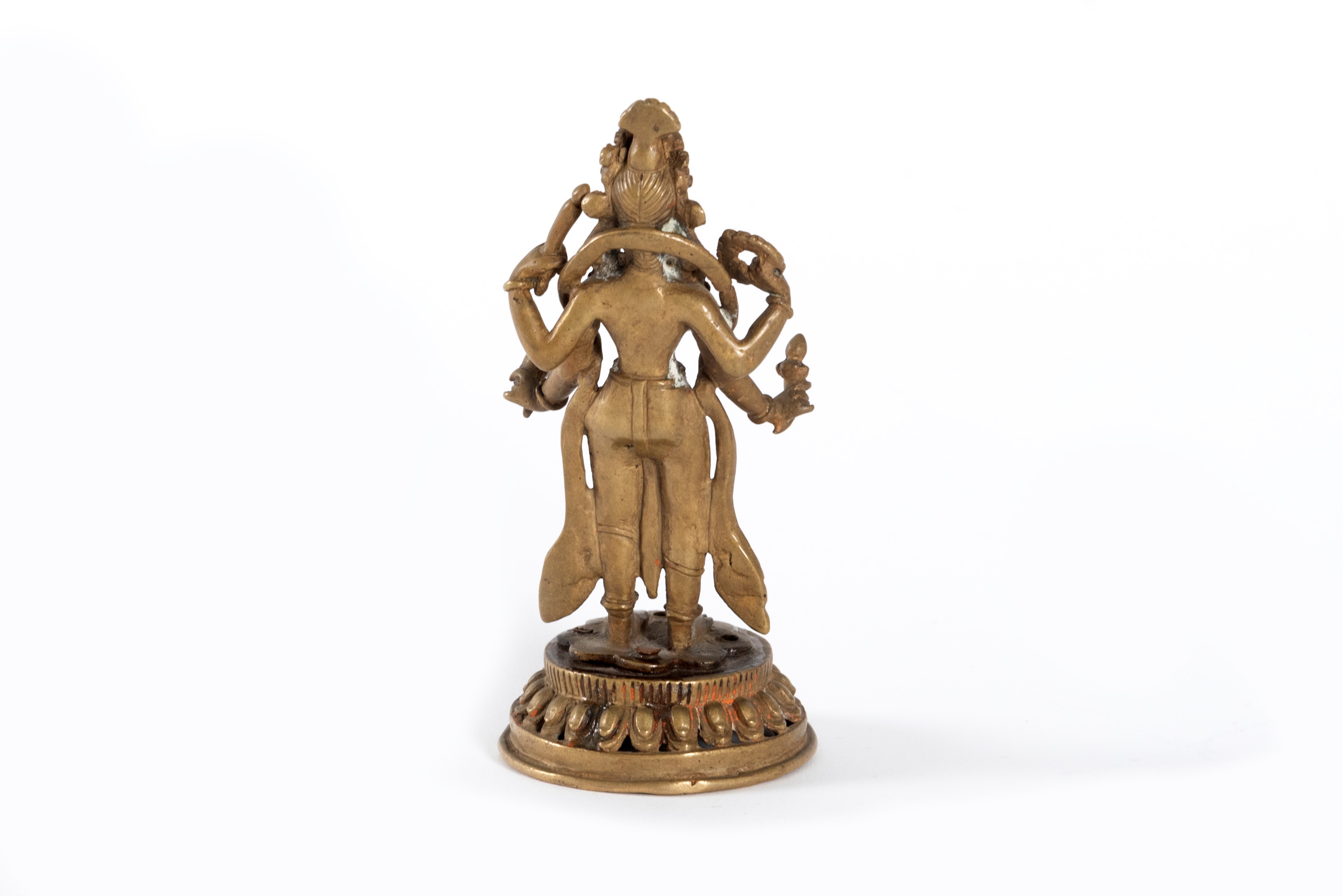 Antica Scultura Buddhista in Bronzo Raffigurante Bodhisattva, Area Hymalayana Nepal-tibet