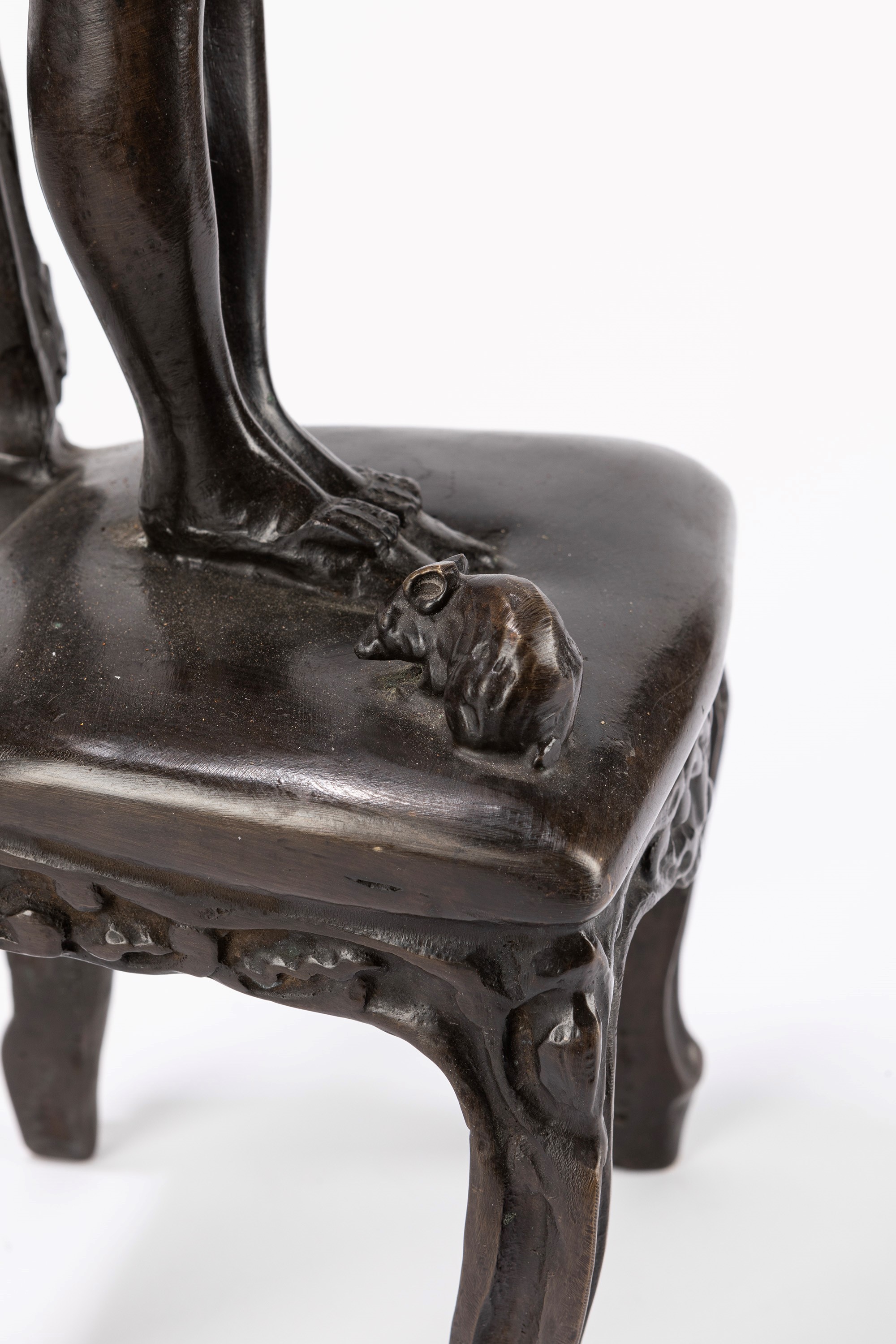 Elia Sala - Il topolino - scultura in bronzo