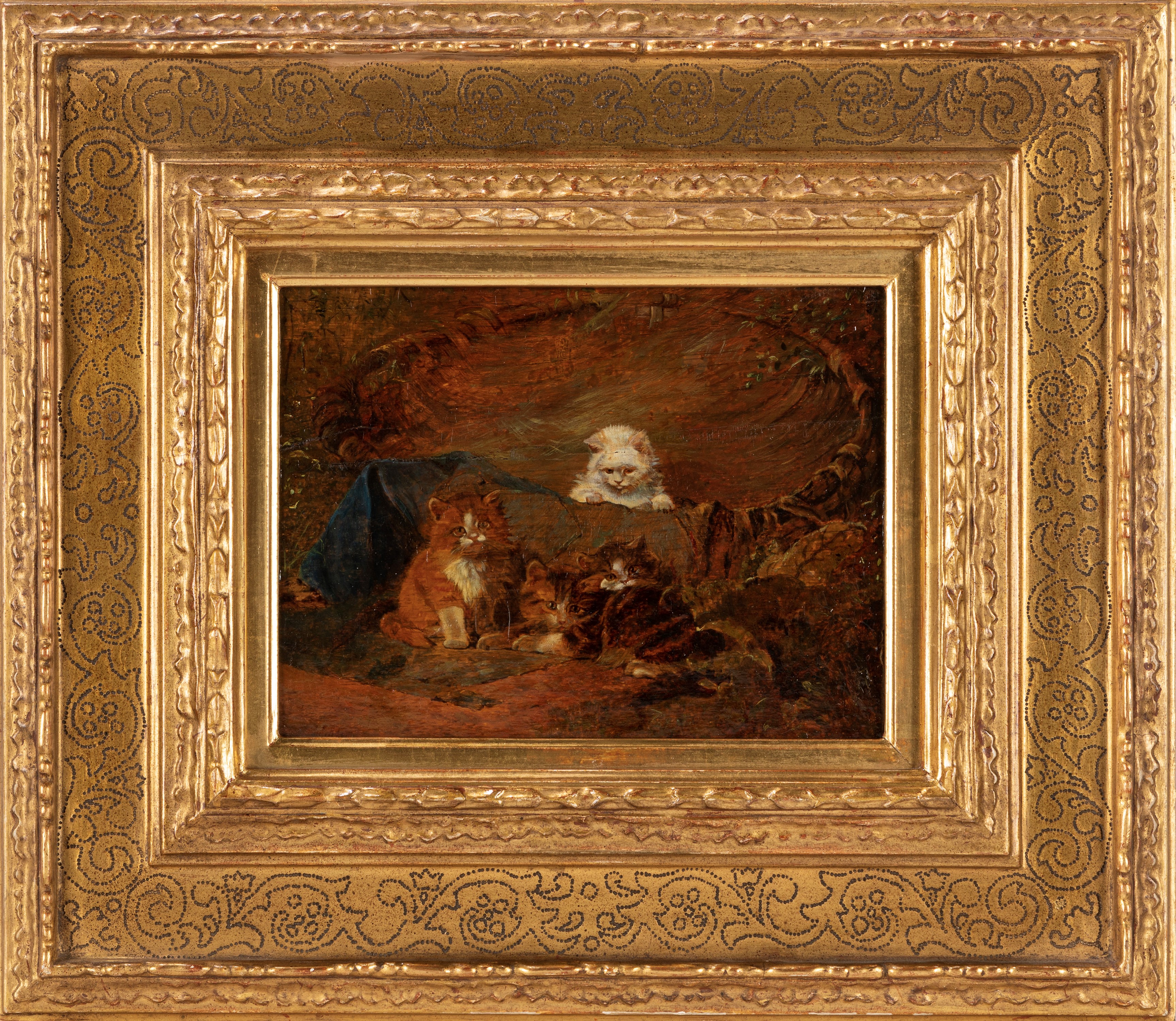 Julius Adam II - I quattro moschettieri, olio su tavola