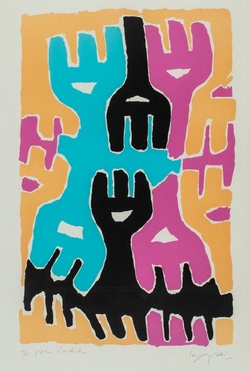Giuseppe Capogrossi - Sei litografie a colori