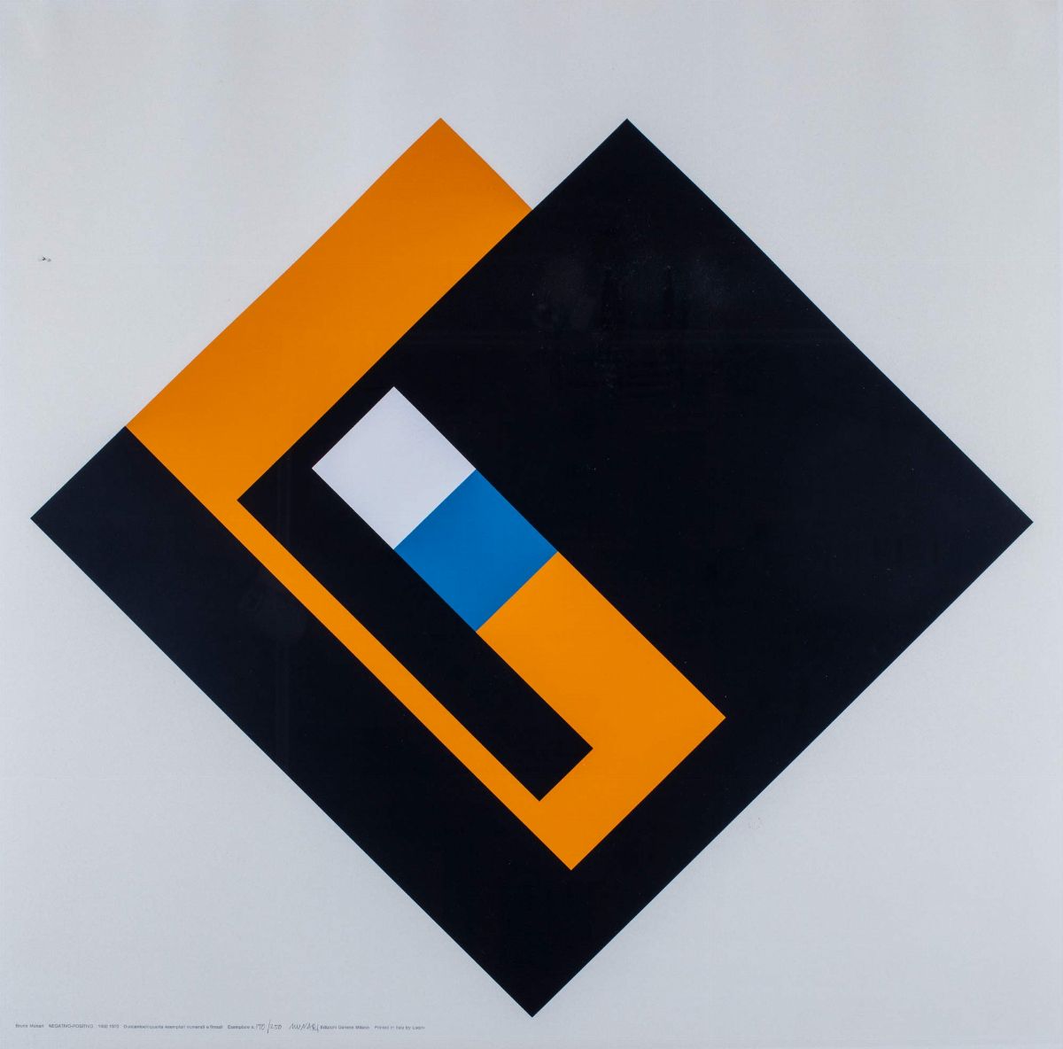 Bruno Munari - Negativo-positivo (tre fogli), 3 serigrafie a colori