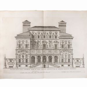 Palaces of Rome by the most famous architects designed by Pietro Ferrerio, painter and architect