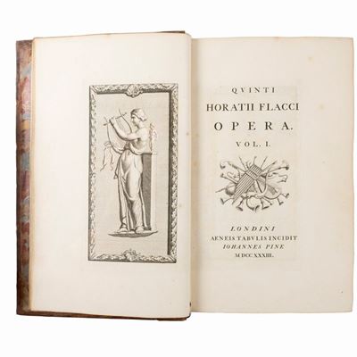 Orazio Flacco Quinto, Opera. Prima edizione con apparato iconografico inciso, 1733