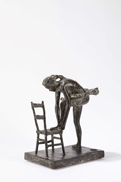 La ballerina, scultura in bronzo
