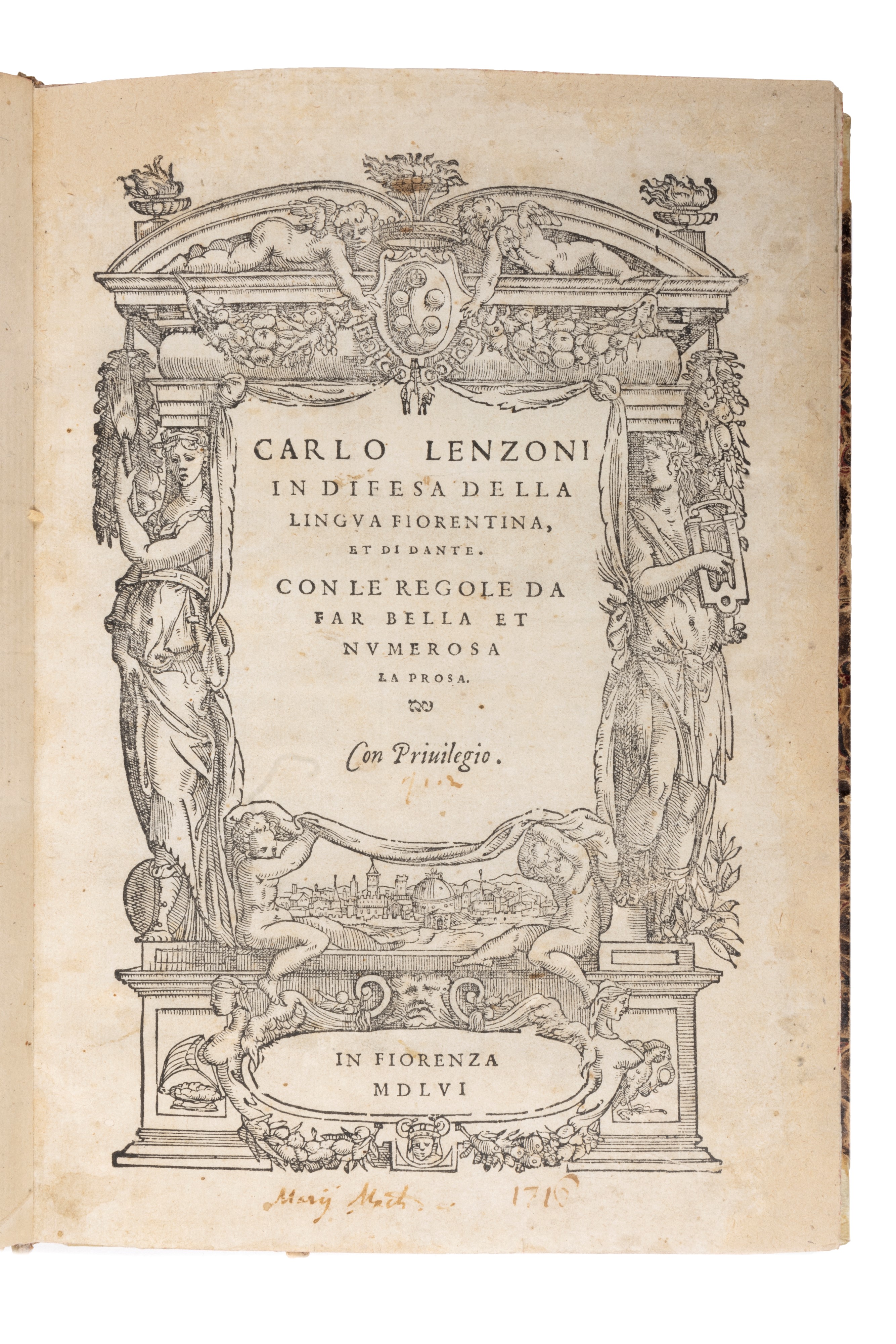 Lenzoni Carlo - In difesa della lingua fiorentina, trattato, 1556