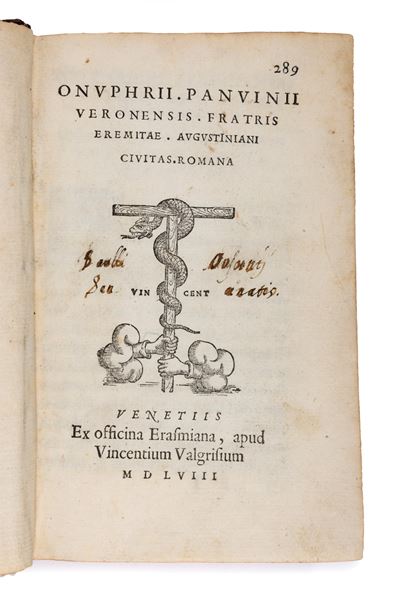 Panvinio, Reipublicae Romanae commentariorum libri tres, edizione originale