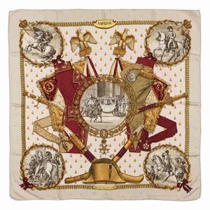 Napoléon silk twill scarf