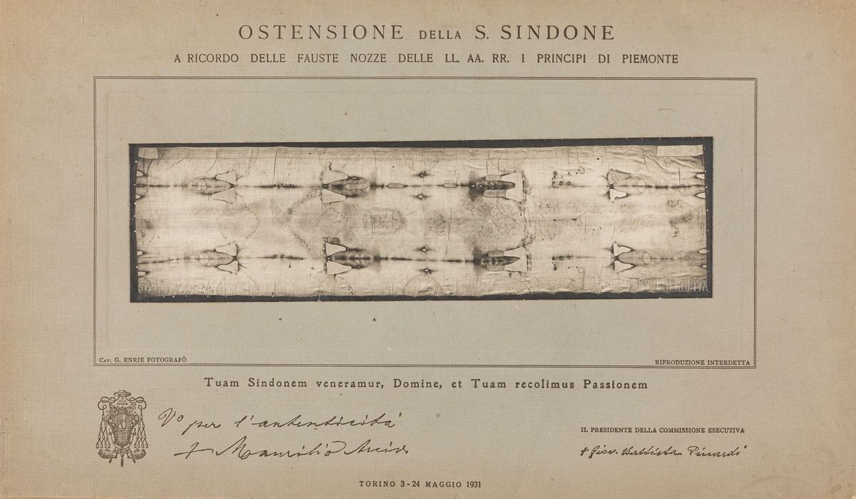 Giuseppe Enrie - Ostensione della S. Sindone - Stampa alla gelatina ai sali d'argento, 1931