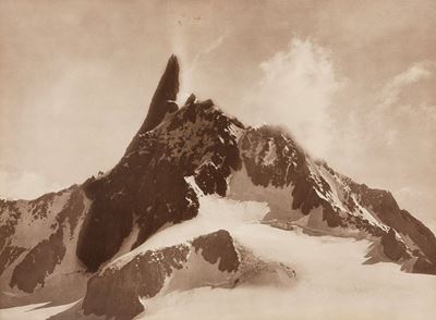 Courmayeur. Dente del Gigante dal colle omonimo, stampa vintage alla gelatina ai sali d'argento
