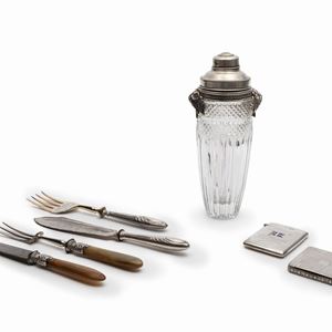 Seven silver objects, 20 Century