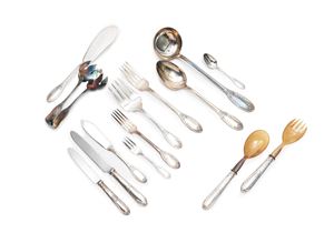 A silver cutlery service, Italy, 20th Century, Broggi