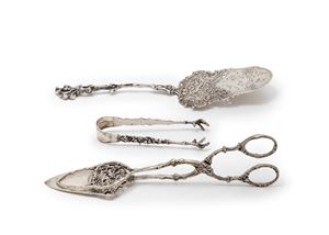 Three silver cutlery service, Italy, 20th Century