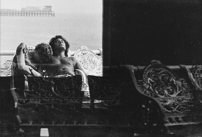 Stazione balneare Blackpool, Gran Bretagna, Stampa vintage alla gelatina ai sali d'argento, 1977