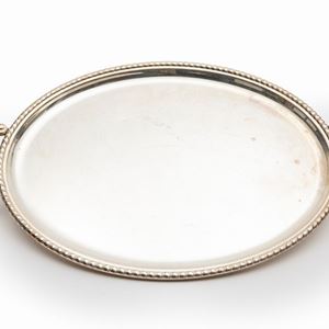 A silver tray, Italy 20th Century