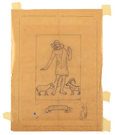 A M. L'Abbé Tena, matita su carta