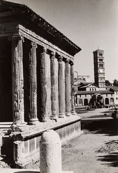 Tempio di Vesta, Roma, stampa vintage alla gelatina ai sali d'argento