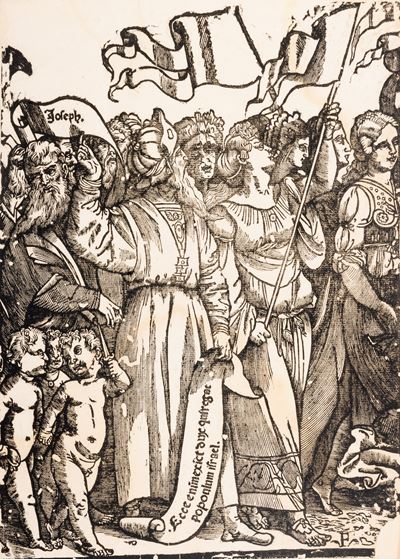 Corteo processionale con Trionfo di Cristo, xilografia