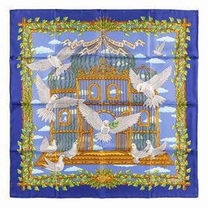 United Nations silk twill scarf
