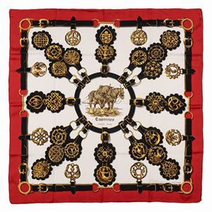 Cuivreries silk twill scarf