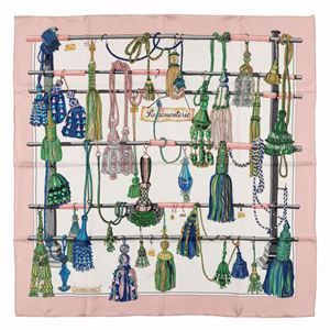 Passementerie silk twill scarf