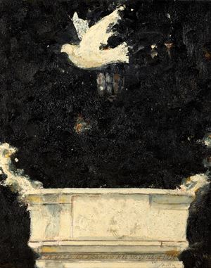 La fontana del cortile di S. Damaso