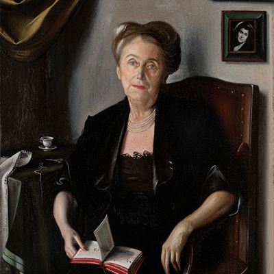 Ritratto della Signora Brusadelli-Andreoli, olio su tela, 1949