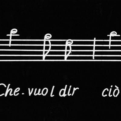 Frammenti di Rossini (Ospiti e Stranieri) # 17, scritta luminosa al neon